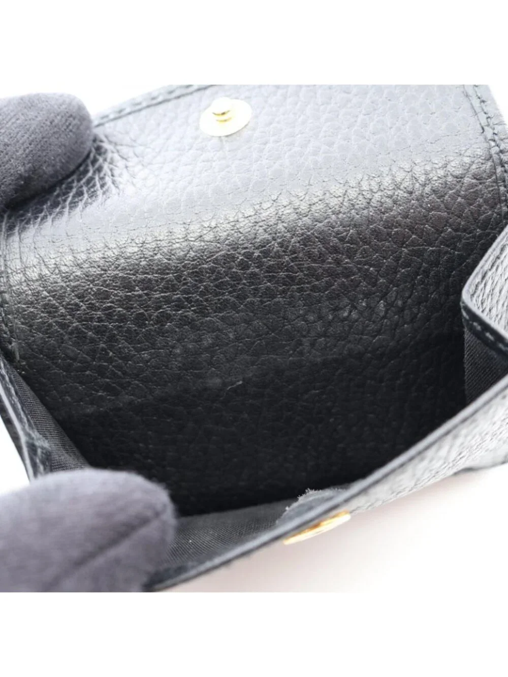 Gucci Trifold Wallet Petit Marmont Black Leather GG
